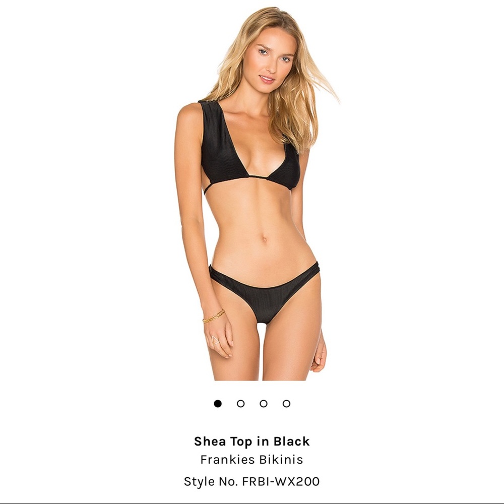 FRANKIE’S BIKINIS shea top in black